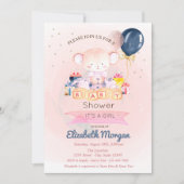 Cute Teddy Bear, Stars Cadeau Baby shower Kaart (Voorkant)