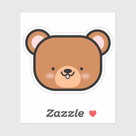 Cute Teddy Bear Sticker (Vel)