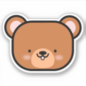 Cute Teddy Bear Sticker (Voorkant)