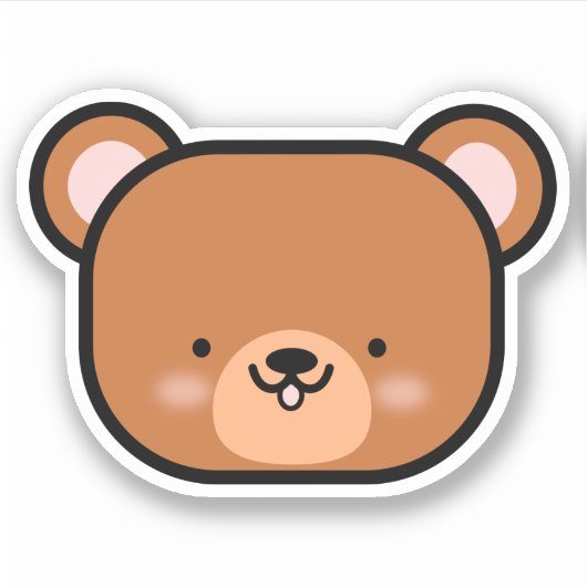 Cute Teddy Bear Sticker (Voorkant)