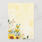 Cute Teddy Bear Sunflower Greenery Books voor Baby Informatiekaartje (Achterkant)