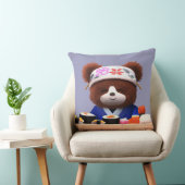Cute Teddy Bear Sushi Chef Kussen (Stoel)