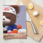 Cute Teddy Bear Sushi Chef Theedoek (Quarter Fold)