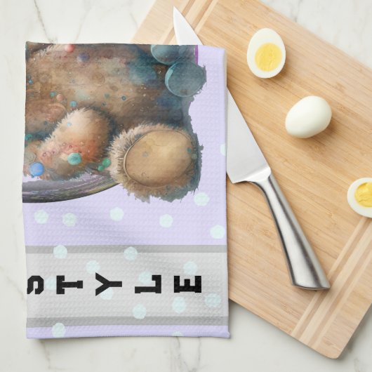 Cute Teddy Bear Theedoek (Quarter Fold)