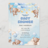 Cute Teddy Bear Twinkle Little Star Kaart (Voorkant / Achterkant)