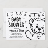 Cute Teddy Bear | Uitnodiging tot Baby shower (Voorkant)