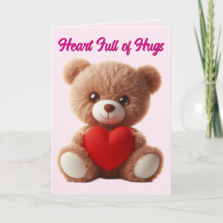Cute Teddy Bear Valentine Feestdagen Kaart