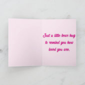 Cute Teddy Bear Valentine Feestdagen Kaart (Binnen)