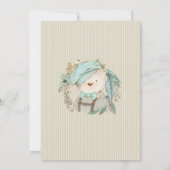 Cute Teddy Bear Virtual Baby shower for Boy Kaart (Achterkant)