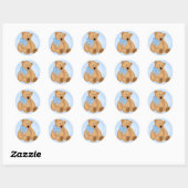 Cute Teddy Bear, voor Baby Boy Ronde Sticker (Vel)