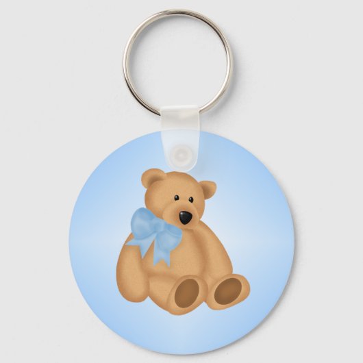 Cute Teddy Bear, voor Baby Boy Sleutelhanger (Voorkant)