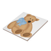 Cute Teddy Bear, voor Baby Boy Tegeltje (Zijkant)