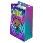 Cute Teddy Bear voor de geboorte Klein Cadeauzakje (Achterkant Gekanteld)