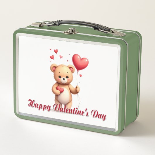 Cute Teddy Bear with Heart – Happy Valentine’s Day (Voorkant)