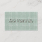 Cute Teddy Bear Wreath Baby Registry Visitekaartje (Achterkant)