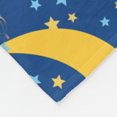 Cute Teddy Bear zit op het Mon Pattern Fleece Deken (Hoek)