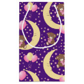 Cute Teddy Bear zit op het Mon Pattern Klein Cadeauzakje (Achterkant)