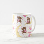 Cute Teddy Bear zit op het Mon Pattern Koffiemok (Voorkant rechts)