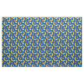 Cute Teddy Bear zit op het Mon Pattern Stof (Yard (91,4 cm))