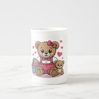 Cute Teddy Bears Family Design – Big & Small Bears Porselein Kop