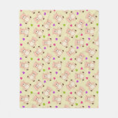 Cute Teddy Bears Fleece Blanket Deken (Voorkant)