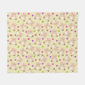 Cute Teddy Bears Fleece Blanket Deken (Voorkant (Horizontaal))