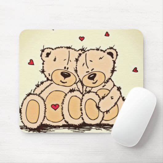 Cute Teddy Bears Muismat (Met muis)