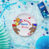 Cute Teddy Bears Picnic Fun Birthday Party Papieren Bordje (Feest)