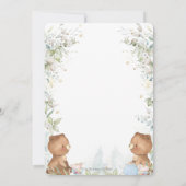 Cute Teddy Bears Tea for Two 2nd Birthday Party Kaart (Achterkant)