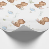 Cute Teddy Bears Tea Party Tea for Two Birthday Cadeaupapier (Hoek)