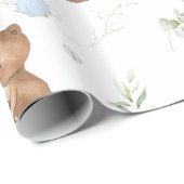 Cute Teddy Bears Tea Party Tea for Two Birthday Cadeaupapier (Rol Hoek)