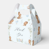 Cute Teddy Bears Twins Baby shower High Tea Party Bedankdoosjes (Achterkant)