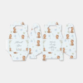 Cute Teddy Bears Twins Baby shower High Tea Party Bedankdoosjes (Uitgevouwen)