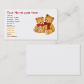 Cute Teddy Bears Visitekaartje (Voorkant / Achterkant)