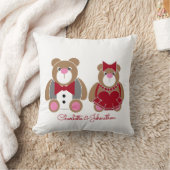 Cute teddy beer 40th ruby bruiloft kussen (Deken)