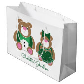 Cute teddy beer 55th emerald bruiloft groot cadeauzakje (Achterkant Gekanteld)