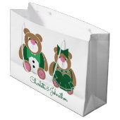 Cute teddy beer 55th emerald bruiloft groot cadeauzakje (Voorkant Gekanteld)