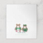 Cute teddy beer 55th emerald bruiloft plaatskaartje (Buitenkant ongevouwen)