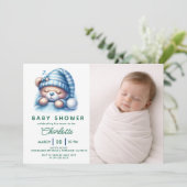 Cute Teddy Beer Baby Shower Kaart (Staand voorkant)