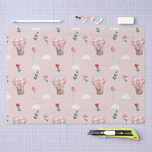 Cute teddy beer gift ballon Valentijnsdag Tissuepapier (Craft)