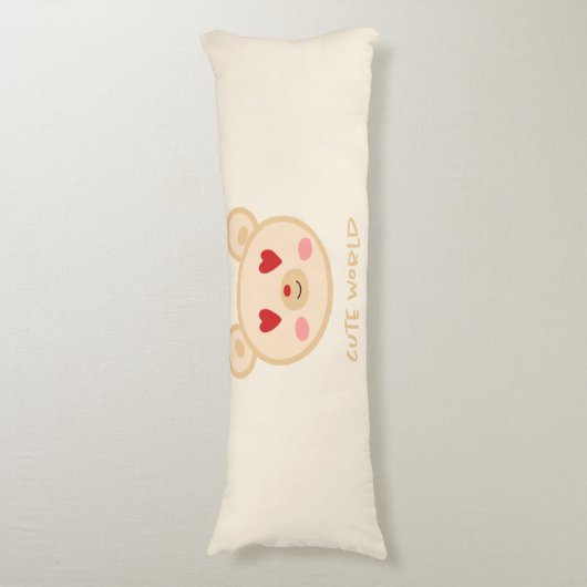 Cute teddy beer lichaamskussen (Voorkant Verticaal)