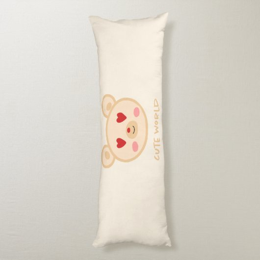 Cute teddy beer lichaamskussen (Achterkant (Verticaal))