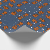 Cute teddy beer op polka dot cadeaupapier (Hoek)