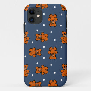 Cute teddy beer op polka dot Case-Mate iPhone case