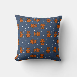 Cute teddy beer op polka dot kussen