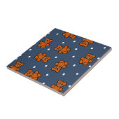 Cute teddy beer op polka dot tegeltje (Zijkant)