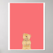 Cute teddy beer poster (Voorkant)