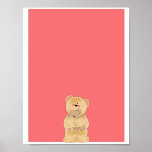 Cute teddy beer poster (Voorkant)