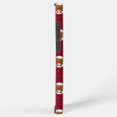 Cute Teddy beren in een wit cirkelpatroon Samsung Galaxy Hoesje (Rechterkant)