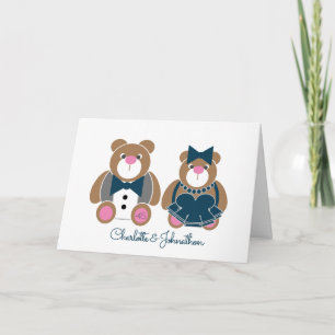 Cute teddy draagt een 45e sapphire bruiloft kaart